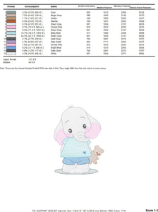 Elephant embroidery designs - Animal embroidery design machine embroidery pattern - Baby boy embroidery file - girl kid embroidery download