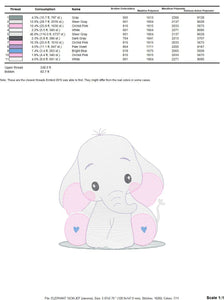 Elephant embroidery designs - Animal embroidery design machine embroidery pattern - Baby boy embroidery file - girl kid embroidery download