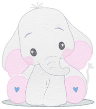 Load image into Gallery viewer, Elephant embroidery designs - Animal embroidery design machine embroidery pattern - Baby boy embroidery file - girl kid embroidery download
