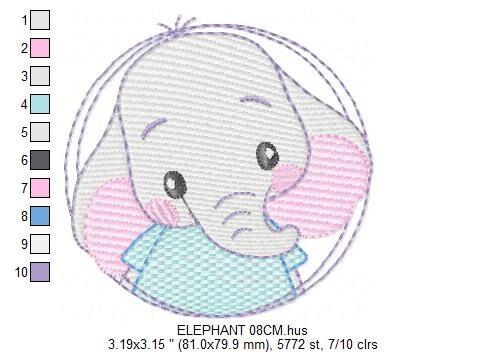 Elephant embroidery designs - Animal embroidery design machine embroidery pattern - Baby boy embroidery file - girl kid embroidery download Marcia Embroidery