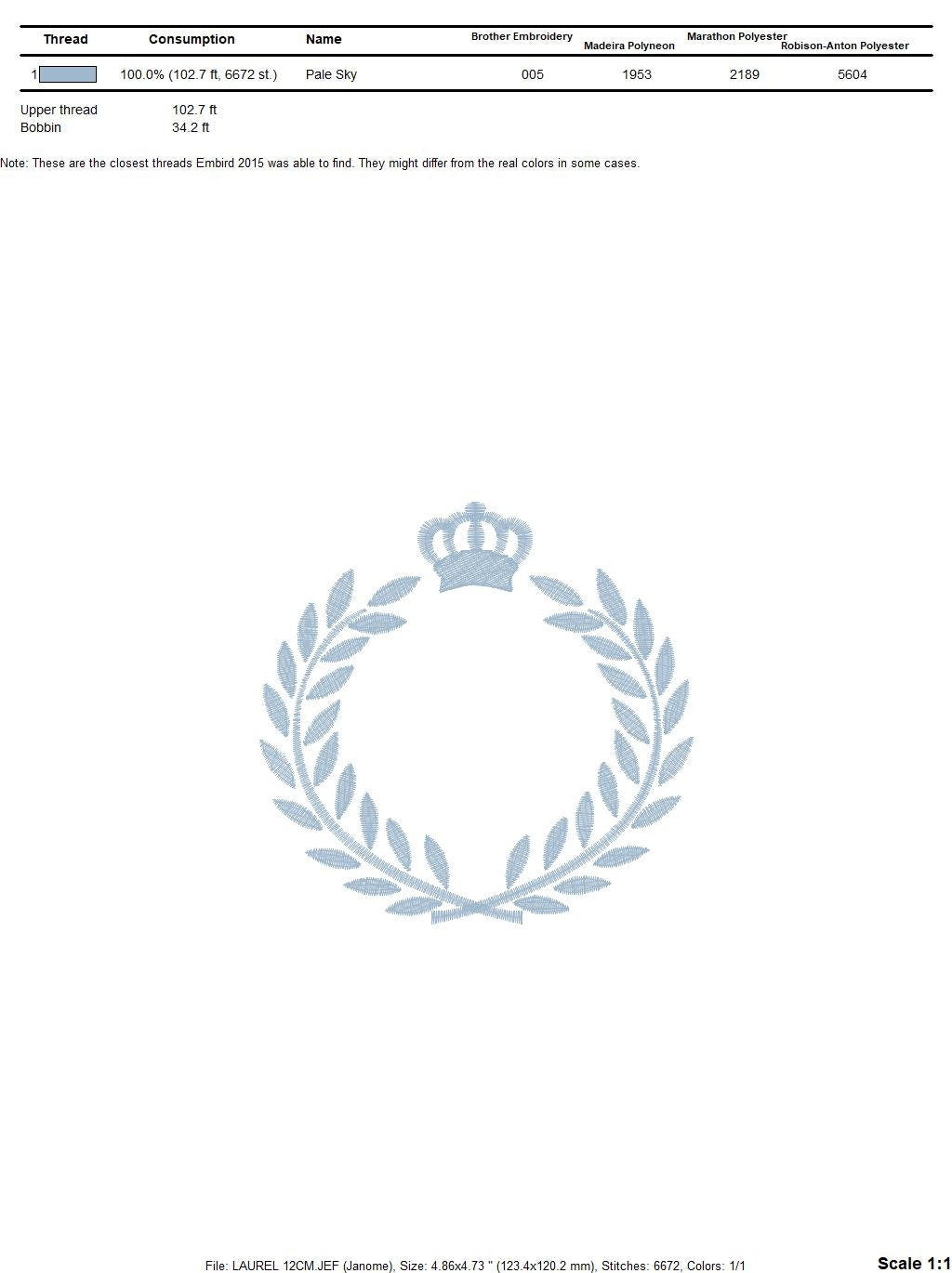 Laurel embroidery designs - Monogram frame embroidery design machine embroidery pattern - Baby boy embroidery file - Laurel wreath Crown Marcia Embroidery