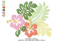 Load image into Gallery viewer, Tropical Flowers embroidery designs - Hawaii flower embroidery design machine embroidery pattern - floral embroidery file - instant download
