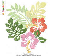 Charger l&#39;image dans la galerie, Tropical Flowers embroidery designs - Hawaii flower embroidery design machine embroidery pattern - floral embroidery file - instant download
