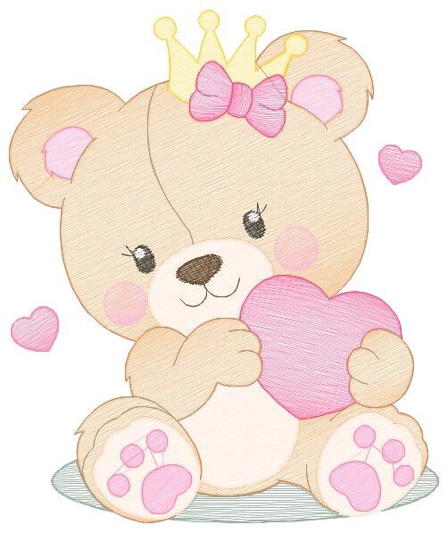 Female Bear embroidery designs - Baby girl embroidery design machine embroidery pattern - Bear with butterfly embroidery file - digital file Marcia Embroidery