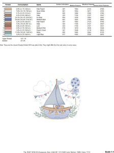 Boat embroidery designs - Sailboat embroidery design machine embroidery pattern - Nautical file instant download - Boat rippled design boy