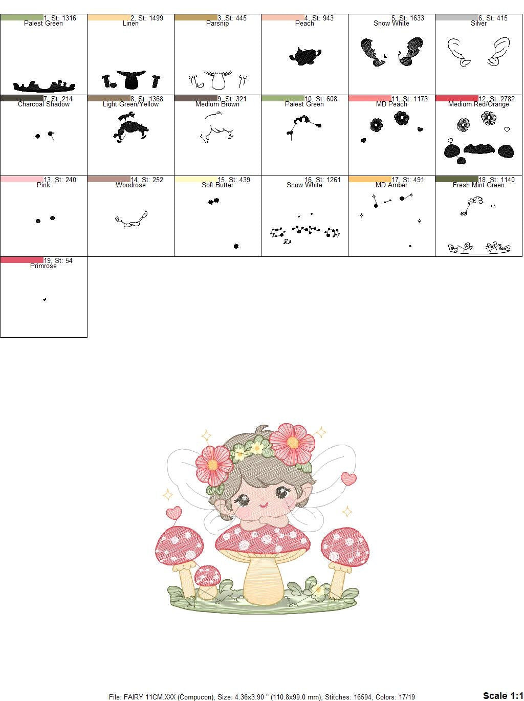 Fairy embroidery designs - Baby girl embroidery design machine embroidery pattern - Pixie embroidery file - Fairy design Instant Download Marcia Embroidery