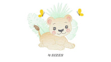 Load image into Gallery viewer, Lioness embroidery designs - Safari embroidery design machine embroidery pattern - Baby girl embroidery file - Lion embroidery download pes
