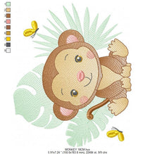 Load image into Gallery viewer, Safari embroidery designs - Monkey embroidery design machine embroidery pattern - Animal embroidery file - Baby boy embroidery download pes
