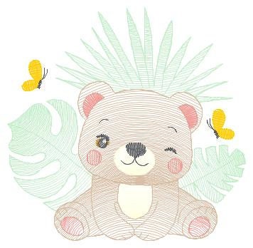Teddy Bear embroidery designs - Baby girl embroidery design machine embroidery pattern - Bear with butterfly embroidery file - digital file - Marcia Embroidery