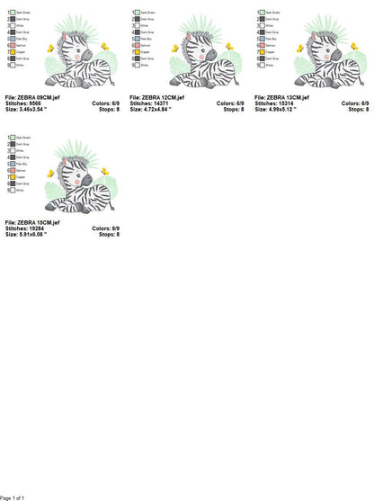 Zebra embroidery designs - Animal embroidery design machine embroidery pattern - Safari embroidery file - instant digital download pes jef
