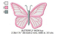 Load image into Gallery viewer, Butterfly embroidery design - Delicate Flowers embroidery designs machine embroidery pattern - Towel embroidery file - instant download pes
