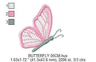Butterfly embroidery design - Delicate Flowers embroidery designs machine embroidery pattern - Towel embroidery file - instant download pes Marcia Embroidery