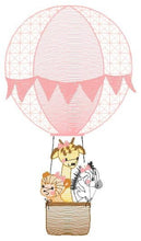 Charger l&#39;image dans la galerie, Animal embroidery designs - Hot air balloon embroidery design machine embroidery pattern - Safari embroidery file - Elephant Giraffe Fox pes
