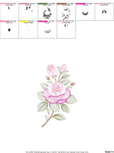 Laden Sie das Bild in den Galerie-Viewer, Roses embroidery designs - Flower embroidery design machine embroidery pattern - Rose embroidery file - Flowers for towels embroidery pes
