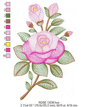 Load image into Gallery viewer, Roses embroidery designs - Flower embroidery design machine embroidery pattern - Rose embroidery file - Flowers for towels embroidery pes
