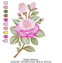 Charger l&#39;image dans la galerie, Roses embroidery designs - Flower embroidery design machine embroidery pattern - Rose embroidery file - Flowers for towels embroidery pes
