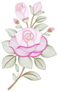 Roses embroidery designs - Flower embroidery design machine embroidery pattern - Rose embroidery file - Flowers for towels embroidery pes