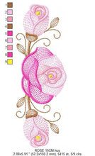 Laden Sie das Bild in den Galerie-Viewer, Roses embroidery designs - Flower embroidery design machine embroidery pattern - Rose embroidery file - Flowers for towels embroidery pes
