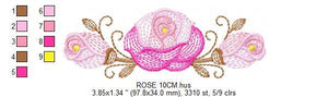 Roses embroidery designs - Flower embroidery design machine embroidery pattern - Rose embroidery file - Flowers for towels embroidery pes