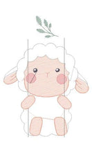 Load image into Gallery viewer, Sheep in swing embroidery design - Lamb embroidery designs machine embroidery pattern - Baby boy embroidery file - Animal quilt embroidery
