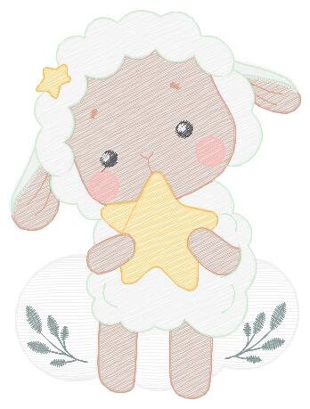 Sheep embroidery design - Lamb embroidery designs machine embroidery pattern - Baby boy embroidery file - Animal quilt embroidery download Marcia Embroidery