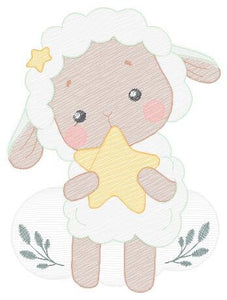 Sheep embroidery design - Lamb embroidery designs machine embroidery pattern - Baby boy embroidery file - Animal quilt embroidery download