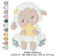 Laden Sie das Bild in den Galerie-Viewer, Sheep embroidery design - Lamb embroidery designs machine embroidery pattern - Baby boy embroidery file - Animal quilt embroidery download
