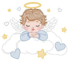 Laden Sie das Bild in den Galerie-Viewer, Angel embroidery designs - Baby girl embroidery design machine embroidery pattern - Girl with wings embroidery file - instant download pes
