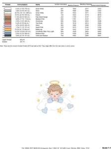 Angel embroidery designs - Baby girl embroidery design machine embroidery pattern - Girl with wings embroidery file - instant download pes