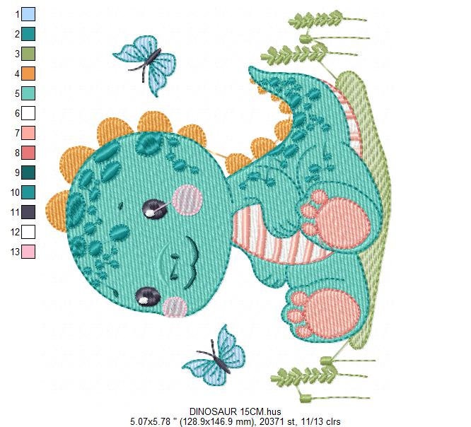 Dinosaur embroidery designs - Dino embroidery design machine embroidery pattern - Tyrannosaurus embroidery file - instant digital download