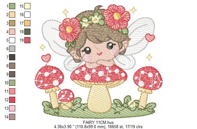Fairy embroidery designs - Baby girl embroidery design machine embroidery pattern - Pixie embroidery file - Fairy design Instant Download Marcia Embroidery