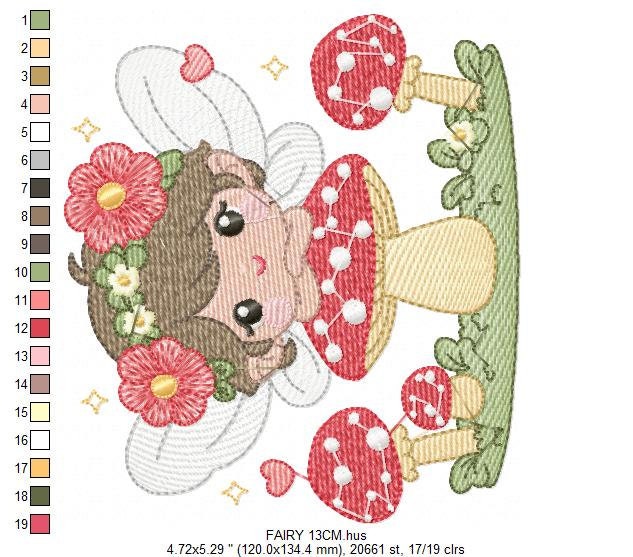 Fairy embroidery designs - Baby girl embroidery design machine embroidery pattern - Pixie embroidery file - Fairy design Instant Download Marcia Embroidery