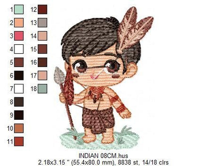 Indian embroidery designs -  Kib embroidery design machine embroidery pattern - baby boy embroidery file - instant digital download pes jef Marcia Embroidery