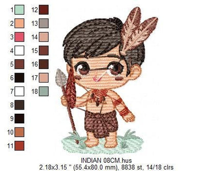 Indian embroidery designs - Kib embroidery design machine embroidery pattern - baby boy embroidery file - instant digital download pes jef