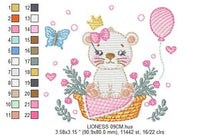 Load image into Gallery viewer, Lioness embroidery designs - Safari embroidery design machine embroidery pattern - Baby girl embroidery file - Lion embroidery download pes
