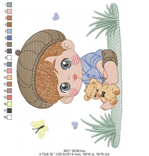 Baby boy embroidery design - Newborn embroidery designs machine embroidery pattern - kid embroidery file - children toddler embroidery kid