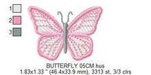 Carica l&#39;immagine nel visualizzatore di Gallery, Butterfly embroidery design - Delicate Flowers embroidery designs machine embroidery pattern - Towel embroidery file - instant download pes
