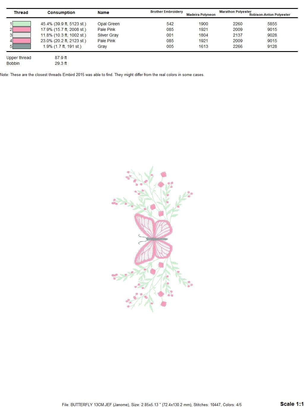 Butterfly embroidery design - Delicate Flowers embroidery designs machine embroidery pattern - Towel embroidery file - instant download pes Marcia Embroidery