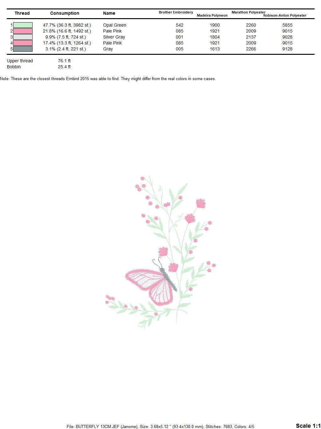 Butterfly embroidery design - Delicate Flowers embroidery designs machine embroidery pattern - Towel embroidery file - instant download pes Marcia Embroidery