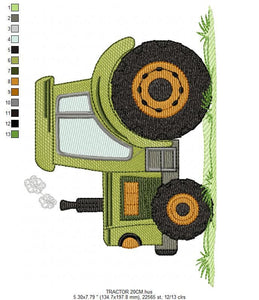 Farm Tractor embroidery designs - Truck embroidery design machine embroidery pattern - baby boy embroidery file - instant digital download