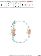 Laden Sie das Bild in den Galerie-Viewer, Monogram Frame embroidery designs - Flower embroidery design machine embroidery pattern - Rose wreath embroidery file - instant download
