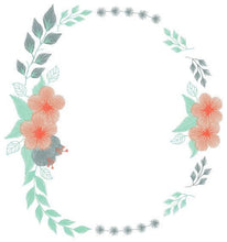 Carica l&#39;immagine nel visualizzatore di Gallery, Monogram Frame embroidery designs - Flower embroidery design machine embroidery pattern - Rose wreath embroidery file - instant download
