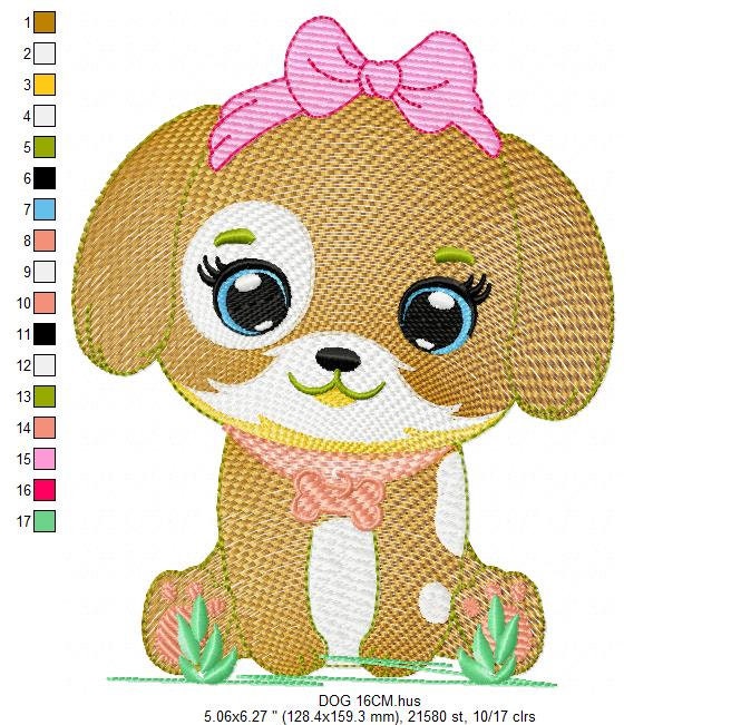 Dogs embroidery designs - Dog embroidery design machine embroidery pattern - Puppy embroidery file - baby boy embroidery instant download