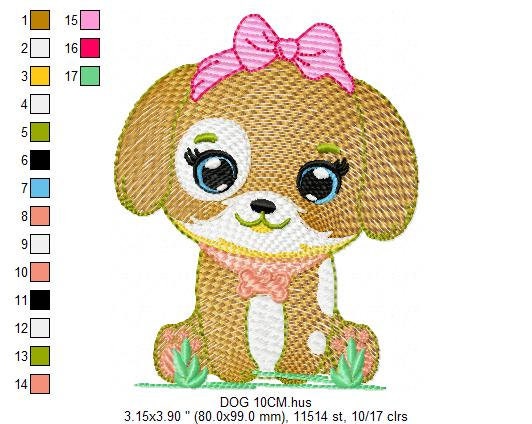 Dogs embroidery designs - Dog embroidery design machine embroidery pattern - Puppy embroidery file - baby boy embroidery instant download