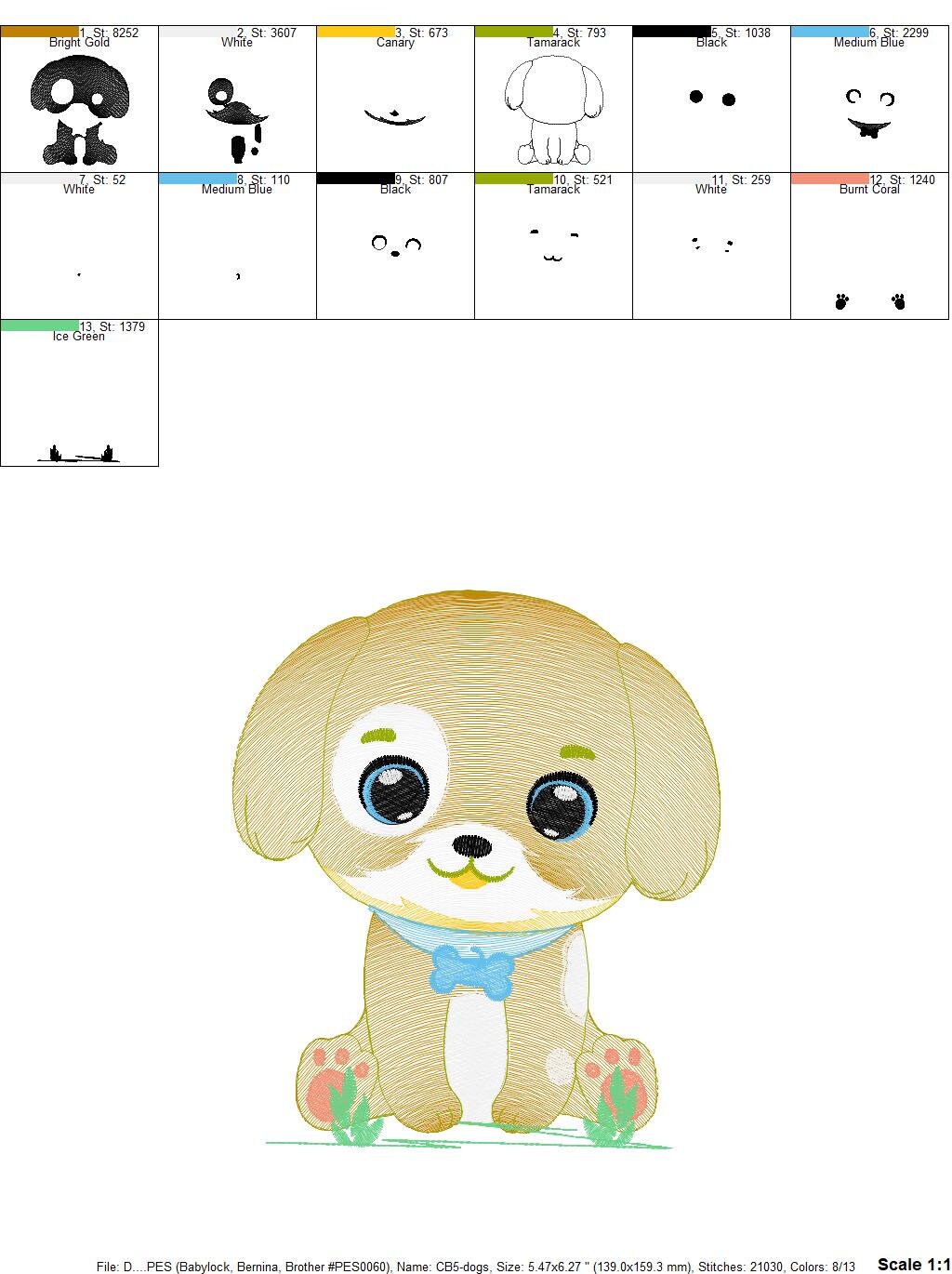 Dogs embroidery designs - Dog embroidery design machine embroidery pattern - Puppy embroidery file -  baby boy embroidery instant download