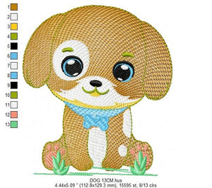 Dogs embroidery designs - Dog embroidery design machine embroidery pattern - Puppy embroidery file -  baby boy embroidery instant download