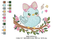 Load image into Gallery viewer, Bird embroidery designs - Birds embroidery design machine embroidery pattern - Spring garden embroidery file - instant download Tea towel
