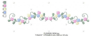 Flowers embroidery designs - Roses embroidery design machine embroidery pattern - entwined roses embroidery file - instant download towel Marcia Embroidery