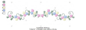 Flowers embroidery designs - Roses embroidery design machine embroidery pattern - entwined roses embroidery file - instant download towel