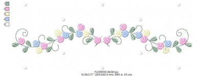 Flowers embroidery designs - Roses embroidery design machine embroidery pattern - entwined roses embroidery file - instant download towel Marcia Embroidery